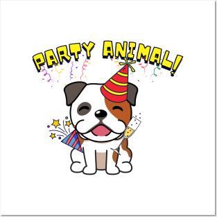 Party Animal Bulldog Posters and Art